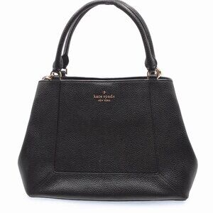 Kate Spade New York Lena Pebbled Leather Medium Satchel/Crossbody Bag in Black